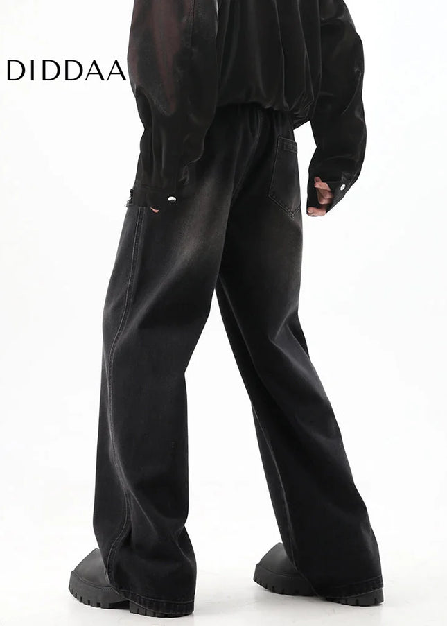 Blue Patch Embroidered Straight-Leg Jeans - Men’s Jeans