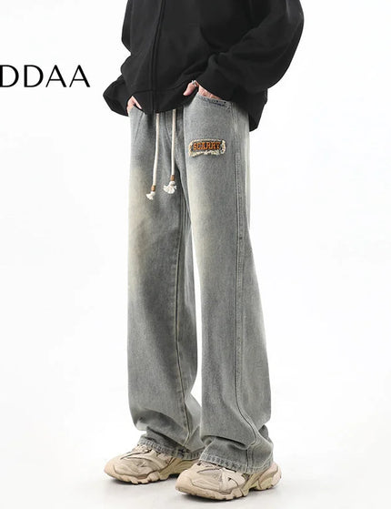 Blue Patch Embroidered Straight-Leg Jeans - S / Blue - Men’s Jeans