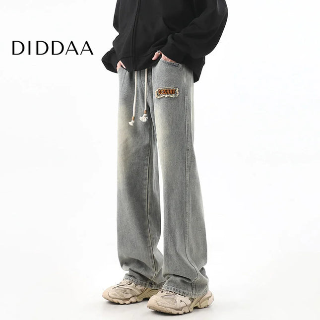 Blue Patch Embroidered Straight-Leg Jeans - S / Blue - Men’s Jeans