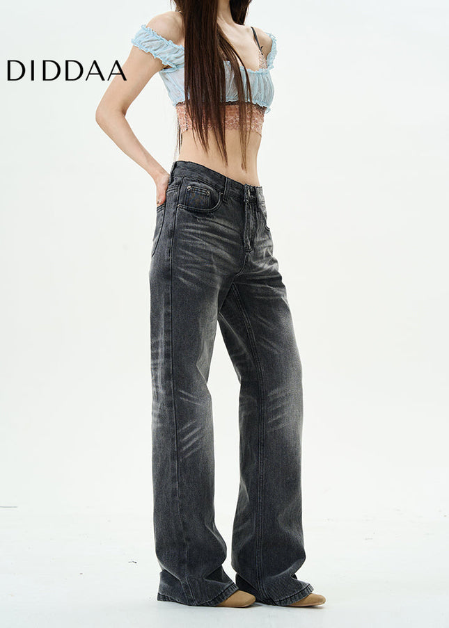 Blue Reinforced Seam Women’s Jeans - Trendy American Retro Style - Women’s Jeans