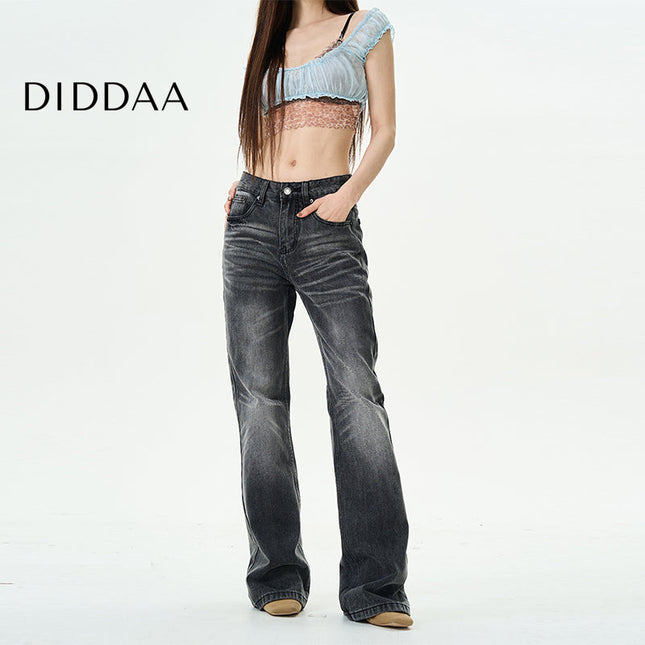 Blue Reinforced Seam Women’s Jeans - Trendy American Retro Style - S / Black - Women’s Jeans