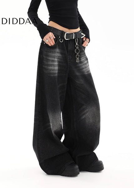 Blue Retro Distressed Wide-Leg Jeans Women’s 2025 - Women’s Jeans