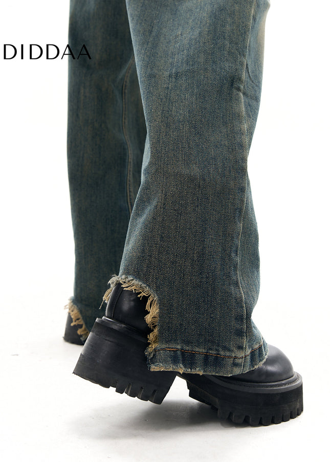 Blue Retro Drape AGUA Straight-Leg Jeans Women’s 2025 - Women’s Jeans