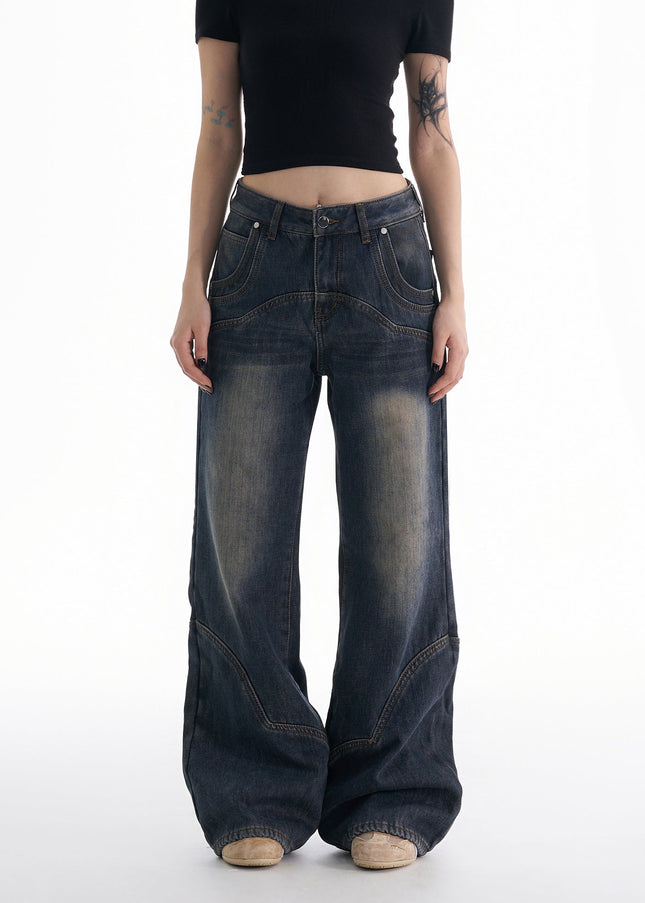 Blue Retro Flare High-Rise Bootcut Jeans for Women - Women’s Jeans