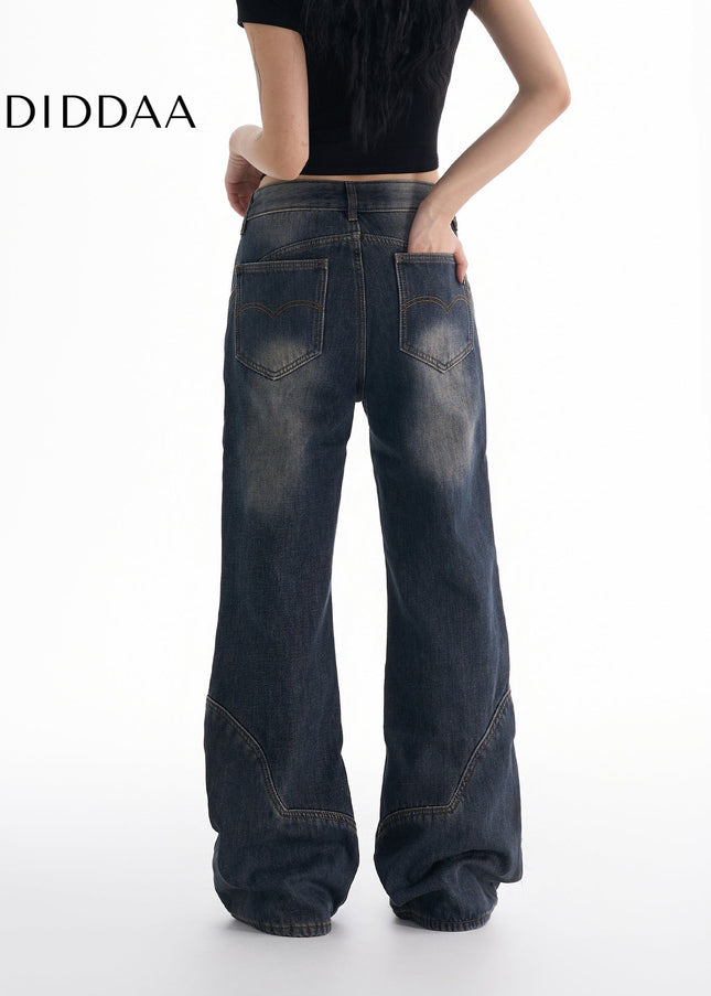Blue Retro Flare High-Rise Bootcut Jeans for Women - Women’s Jeans