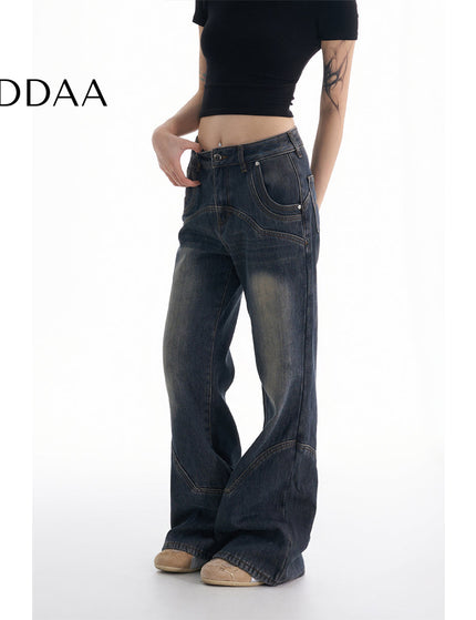 Blue Retro Flare High-Rise Bootcut Jeans for Women - XS / Dark Grey - Women’s Jeans
