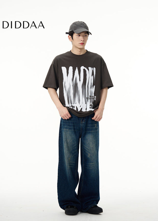 Blue Retro High-Quality Men’s Jeans for Trendy Couples - Women’s Jeans