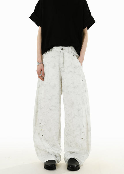 Blue Retro Loose Fit RAVENOASIS Scimitar Jeans - Men’s Jeans