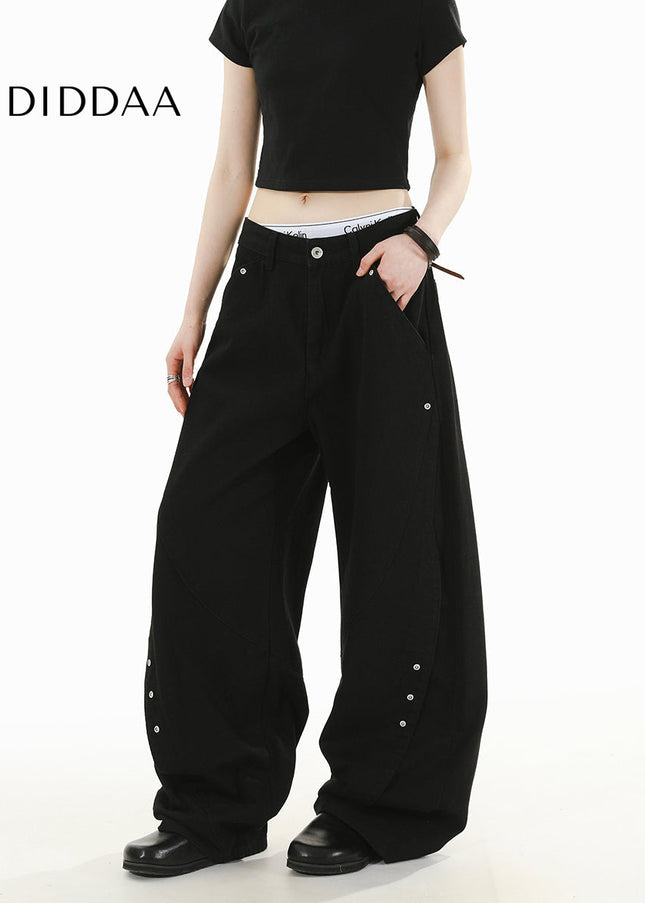 Blue Retro Loose Fit RAVENOASIS Scimitar Jeans - Men’s Jeans