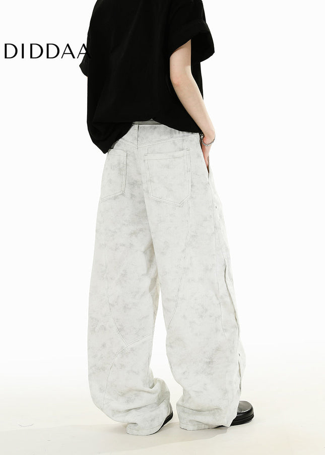 Blue Retro Loose Fit RAVENOASIS Scimitar Jeans - Men’s Jeans