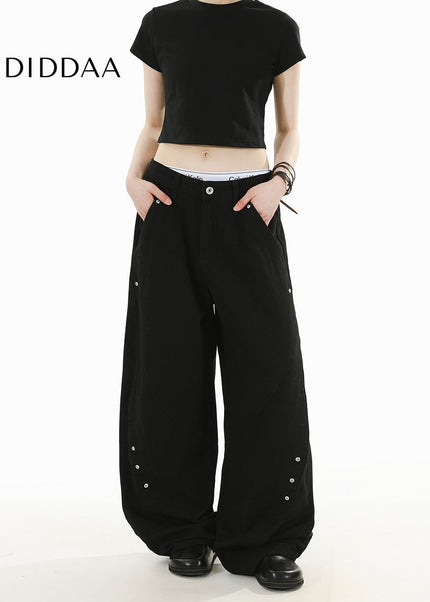 Blue Retro Loose Fit RAVENOASIS Scimitar Jeans - Men’s Jeans