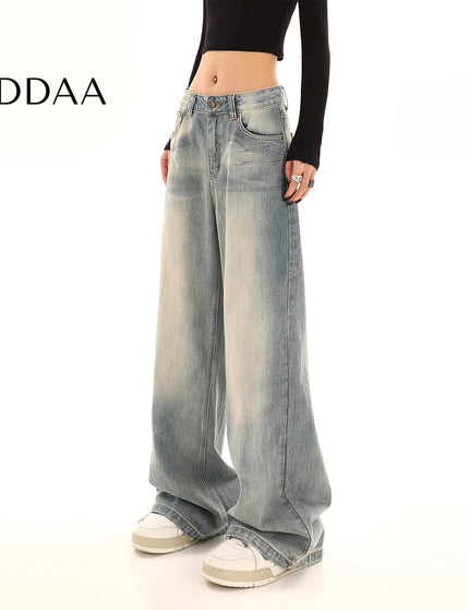 Blue Retro Loose-Fit Straight-Leg Jeans - S / Vintage Blue - Women’s Jeans