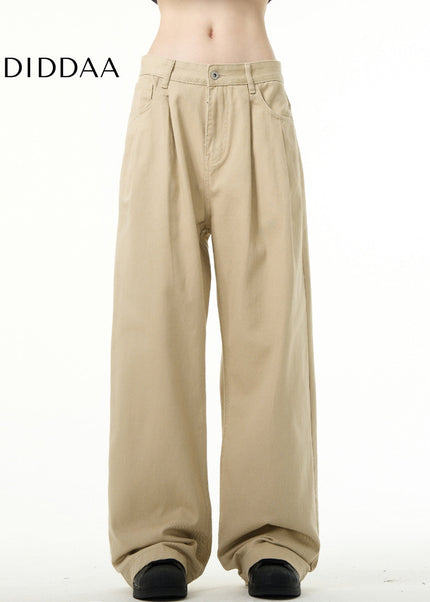 Blue Retro Loose Fit Wide Leg Jeans for Men - Men’s Jeans