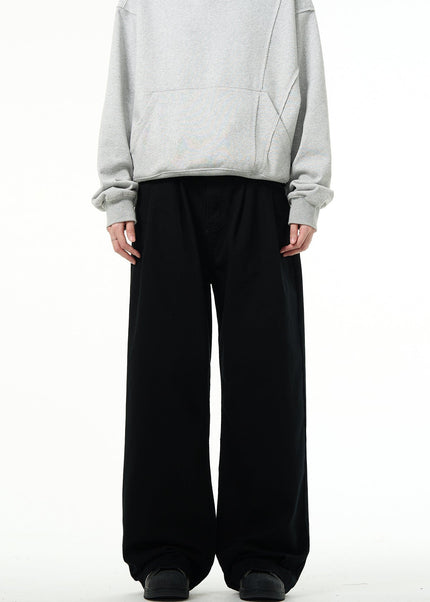 Blue Retro Loose Fit Wide Leg Jeans for Men - XS / Black - Men’s Jeans