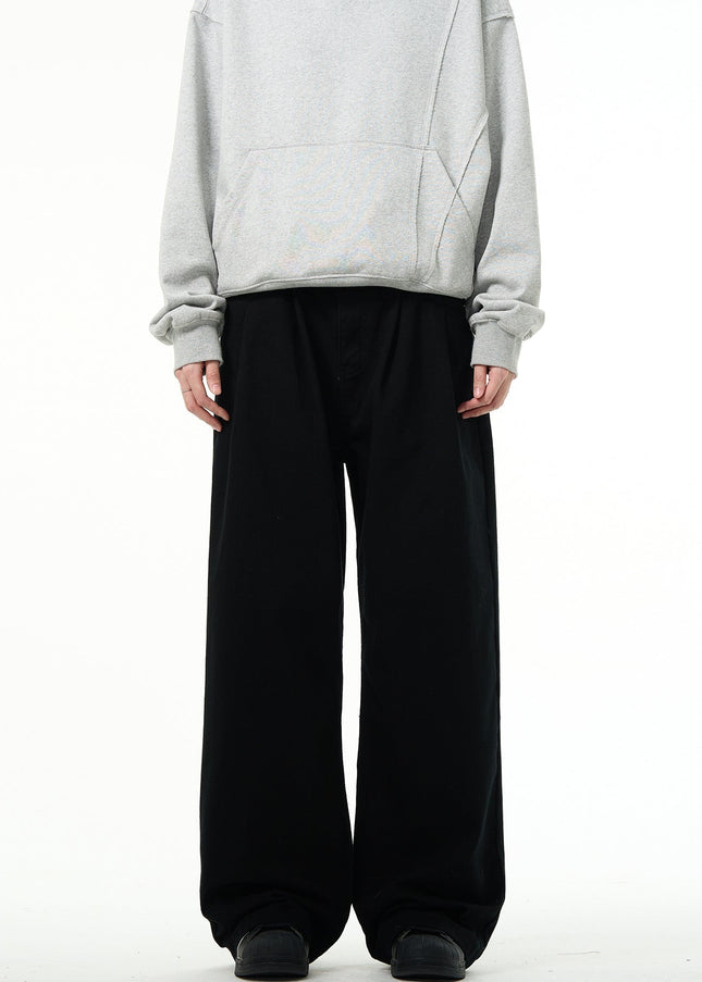 Blue Retro Loose Fit Wide Leg Jeans for Men - XS / Black - Men’s Jeans