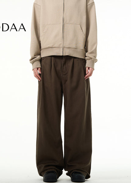 Blue Retro Loose Fit Wide Leg Jeans for Men - XS / Green - Men’s Jeans