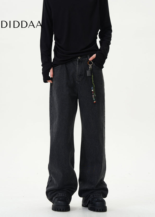 Blue Retro Micro Flared Jeans for Couples by Tail Lang’s Shop - Women’s Jeans