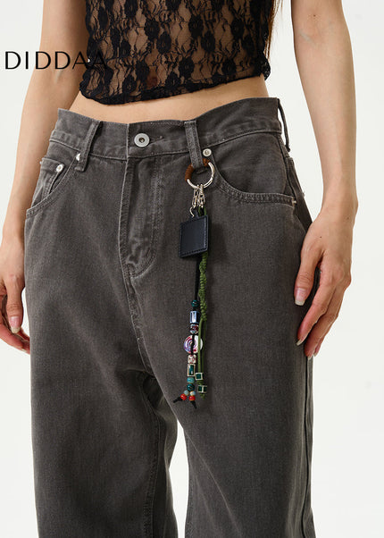 Blue Retro Micro Flared Jeans for Couples by Tail Lang’s Shop - Women’s Jeans