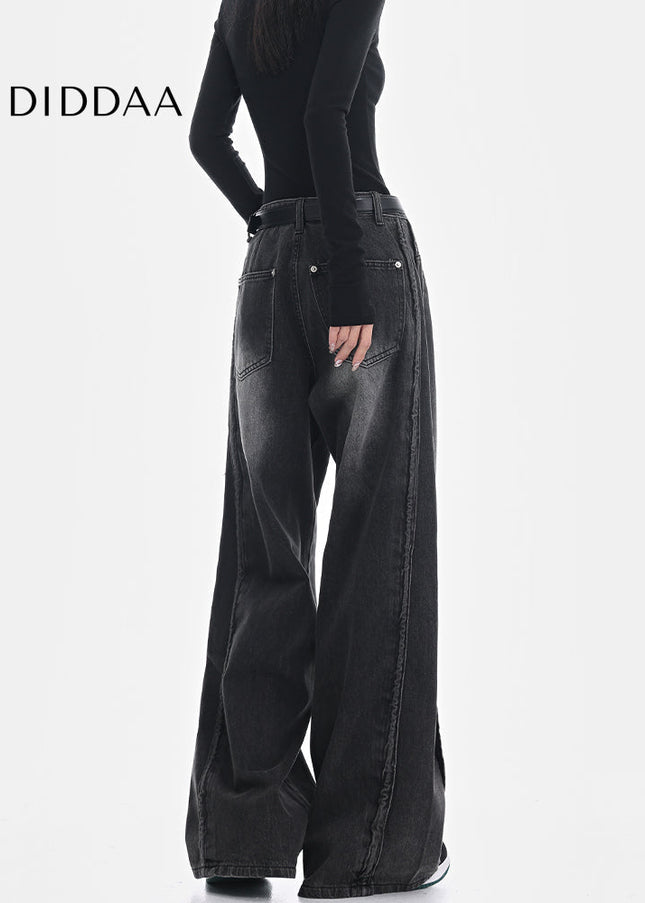 Blue Retro Wash High-Waisted Wide-Leg Jeans - Women’s Jeans