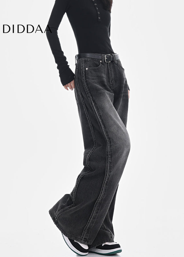 Blue Retro Wash High-Waisted Wide-Leg Jeans - Women’s Jeans