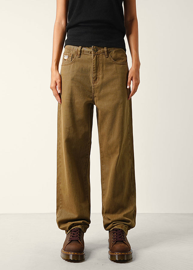 Blue Retro Wash Loose Straight Leg Cargo Pants - 28 / Brown - Men’s Jeans