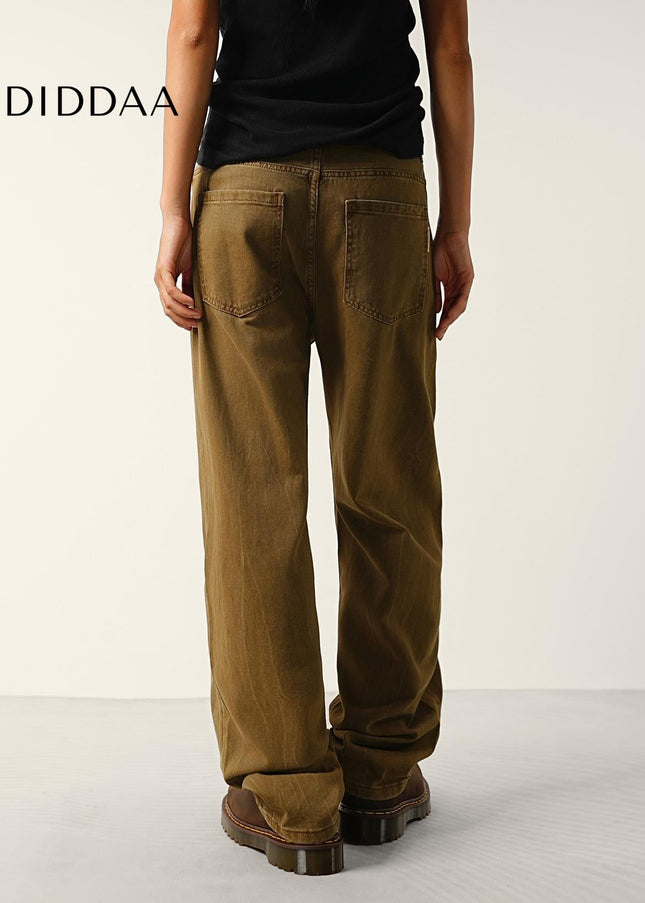 Blue Retro Wash Loose Straight Leg Cargo Pants - Men’s Jeans