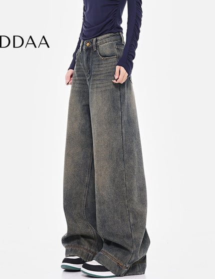 Blue Retro Wash Wide Leg Jeans for Women - S / Vintage Blue - Women’s Jeans