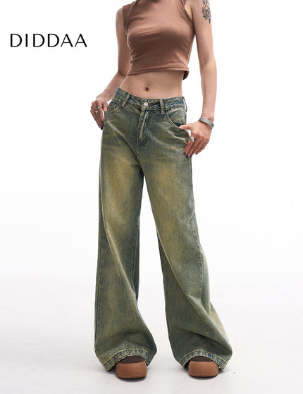 Blue Retro Washed Loose Straight-Leg Jeans - XS / Vintage Blue - Women’s Jeans