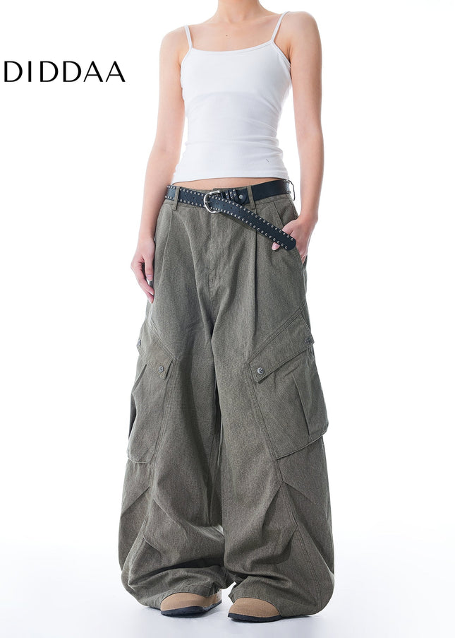 Blue Retro Wide Leg Workwear Jeans for Men and Women - Men’s Jeans