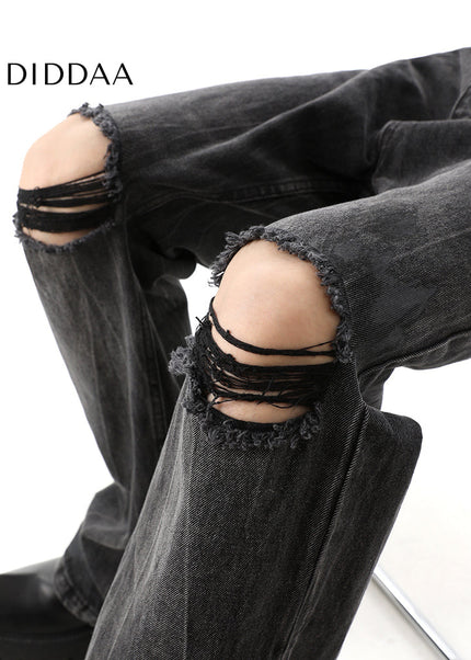 Blue Ripped Slim Fit Bootcut Jeans for Men - Men’s Jeans