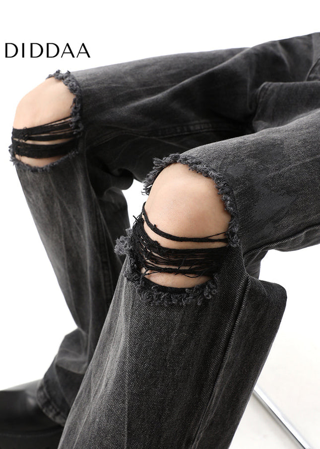 Blue Ripped Slim Fit Bootcut Jeans for Men - Men’s Jeans