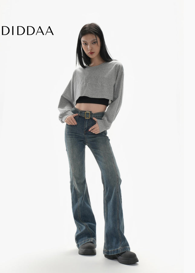 Blue Slim Design Micro Flare Jeans for Women 2025 - Women’s Jeans