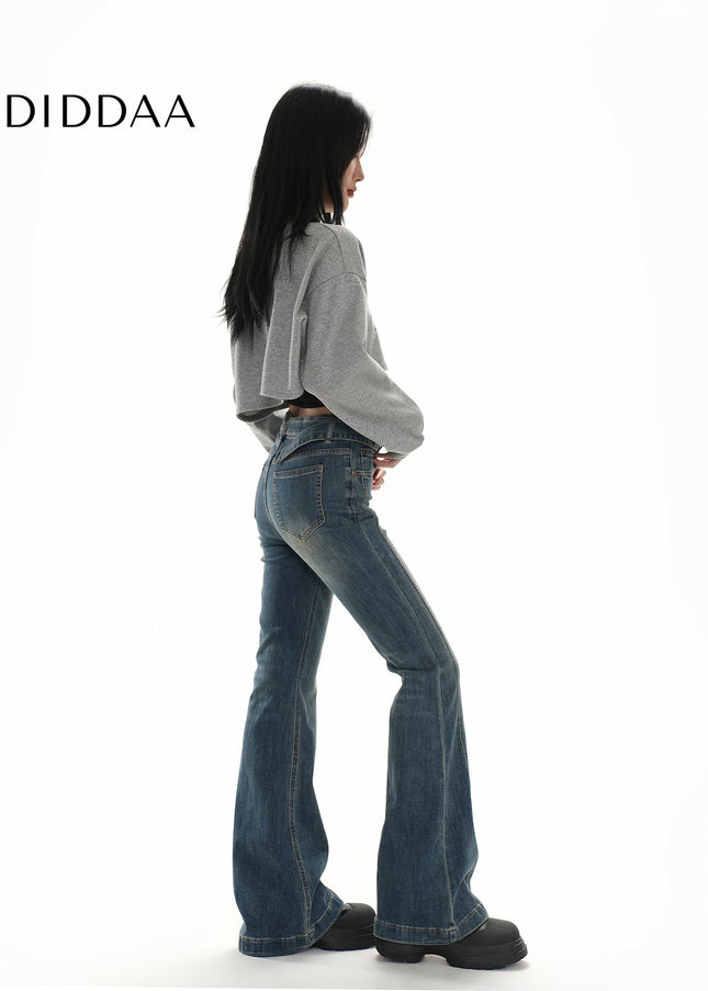 Blue Slim Design Micro Flare Jeans for Women 2025 - Women’s Jeans