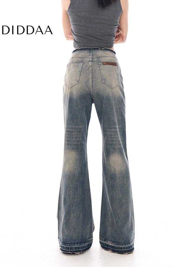 Blue Slim Flared AGUA Raw Bootcut Jeans Women’s 2025 - Women’s Jeans