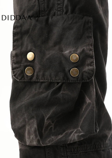 Blue Tie-Dye Gradient Cargo Jeans for Men - Men’s Jeans