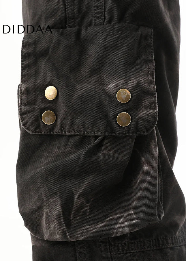 Blue Tie-Dye Gradient Cargo Jeans for Men - Men’s Jeans