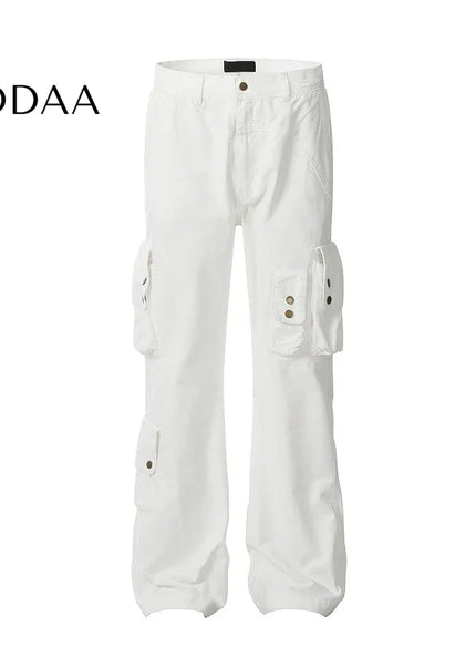 Blue Tie-Dye Gradient Cargo Jeans for Men - S / White - Men’s Jeans