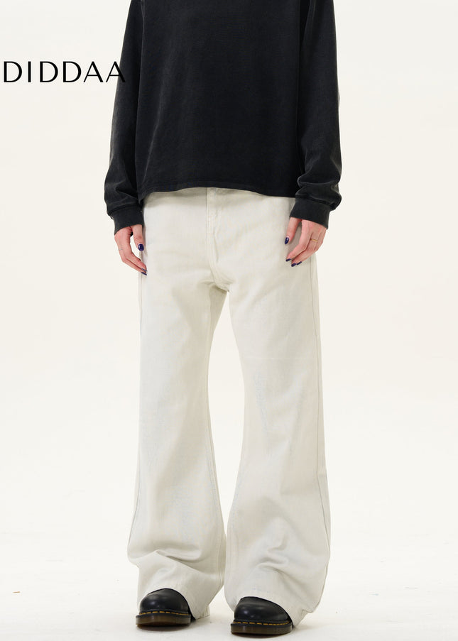 Blue Tie-Dye Loose Fit Bootcut Jeans for Men and Women - Men’s Jeans