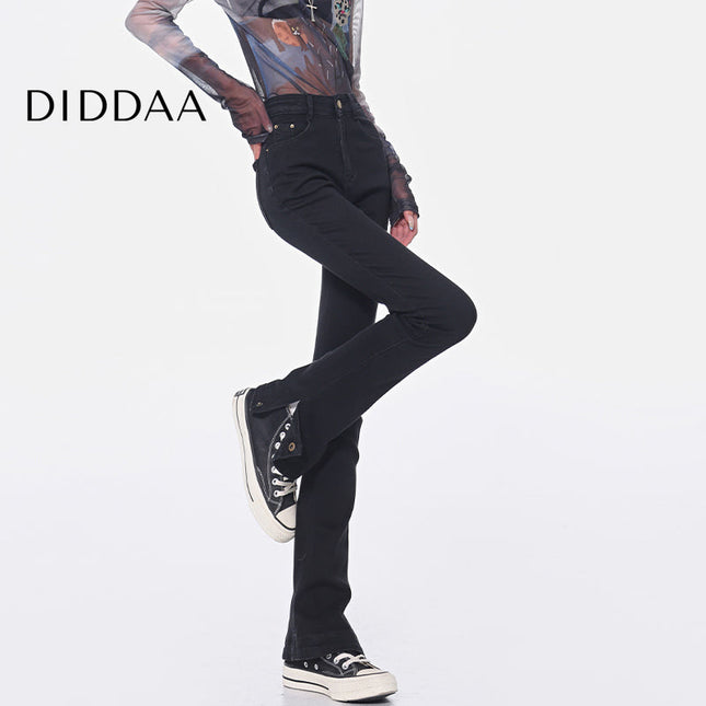 Blue Vintage Bootcut Jeans with Horseshoe Design - S / Black - Women’s Jeans