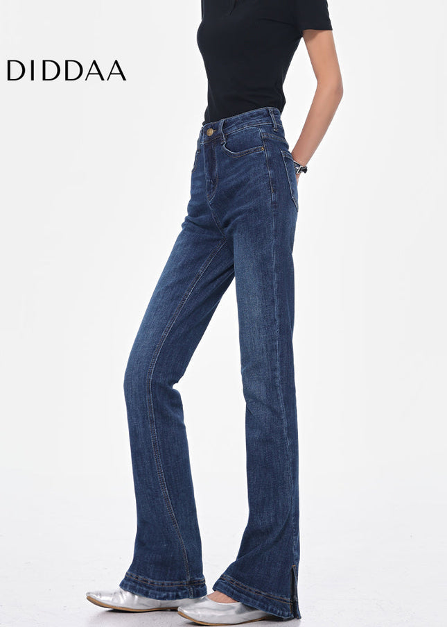 Blue Vintage Bootcut Jeans with Horseshoe Design - Women’s Jeans