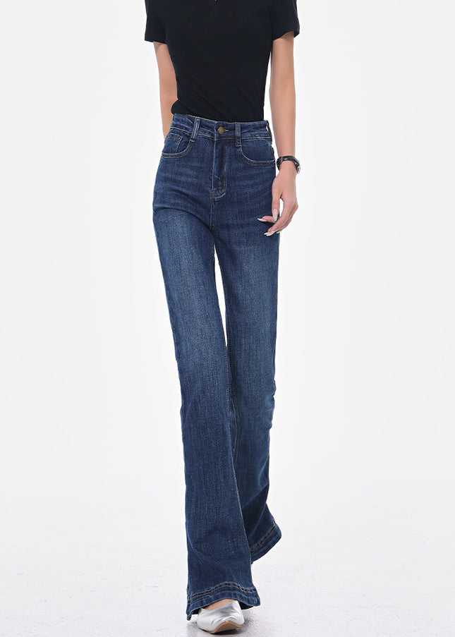 Blue Vintage Bootcut Jeans with Horseshoe Design - Women’s Jeans