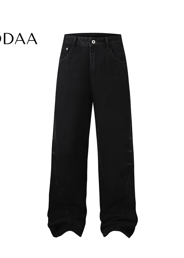 Blue Vintage Distressed Bootcut Jeans Men’s Autumn Pants - S / Black - Men’s Jeans