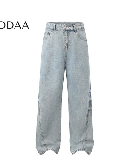 Blue Vintage Distressed Bootcut Jeans Men’s Autumn Pants - S / Blue - Men’s Jeans