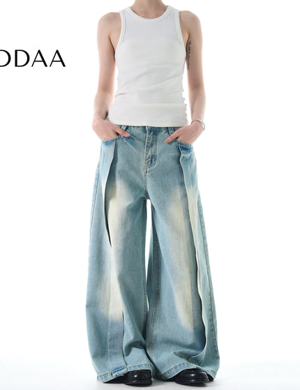 Blue Vintage Distressed Loose-fit Jeans for Men and Women - S / Light Blue - Men’s Jeans