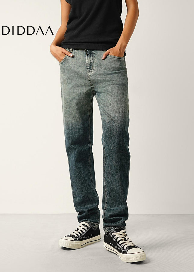 Blue Vintage Gradient Wash Micro Tapered Stretch Jeans - Men’s Jeans