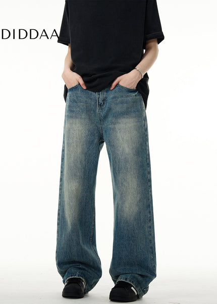 Blue Vintage Loose Fit Jeans for Men and Women - Men’s Jeans