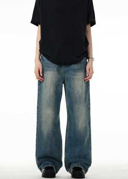 Blue Vintage Loose Fit Jeans for Men and Women - Men’s Jeans