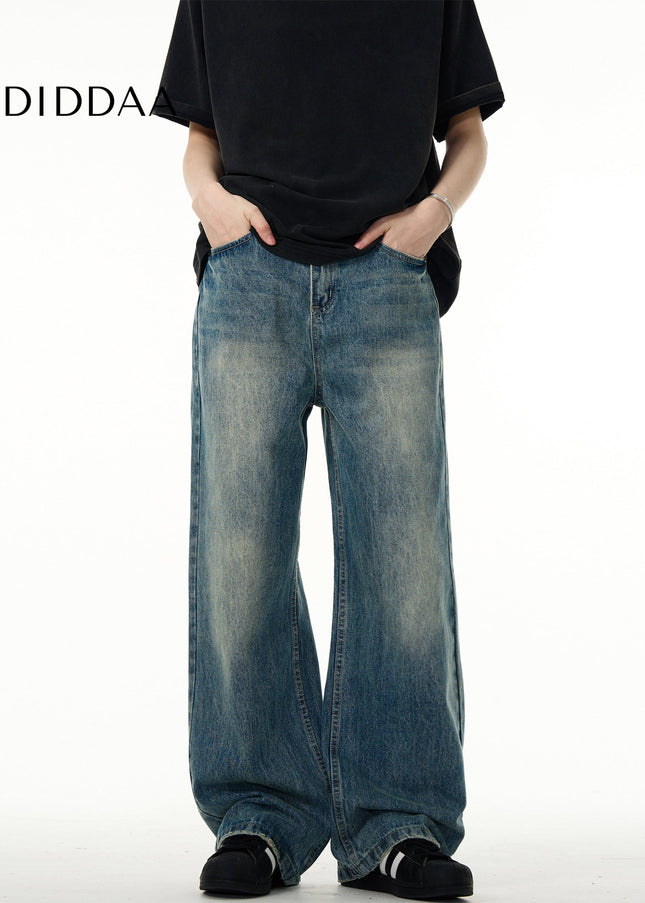 Blue Vintage Loose Fit Jeans for Men and Women - Men’s Jeans