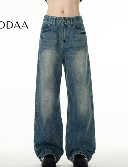 Blue Vintage Loose Fit Jeans for Men and Women - S / Dark Blue - Men’s Jeans