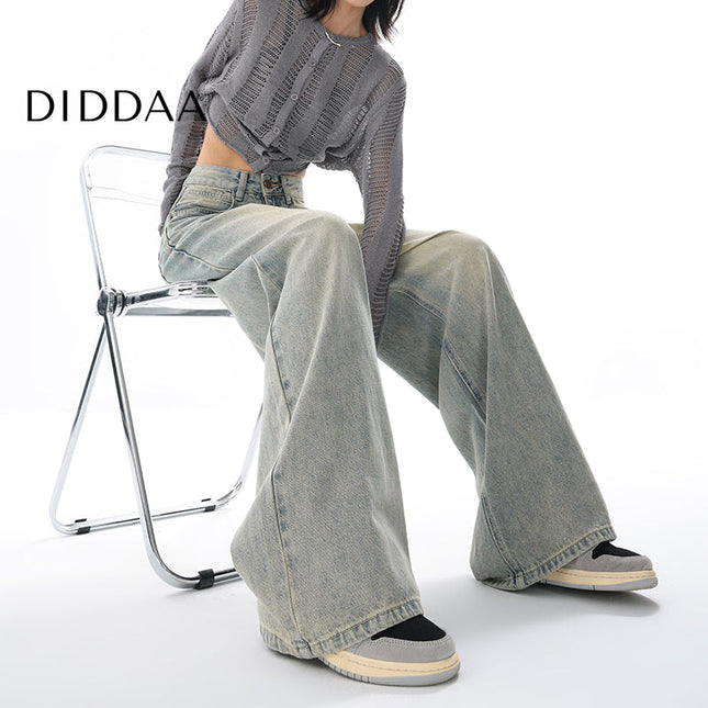 Blue Vintage Loose Fit Wide Leg Jeans Women’s Pants - S / Light Blue - Women’s Jeans